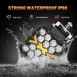 UNISHINE 4" Work LED Headlight Light Auto Fog Light Led Light Bar Round Fog Light for Motorcycle Car Trucks SUV UTV 12V 24V