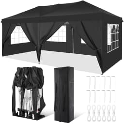 3x6m Canopy Folding Gazebo Pop Up Party Tent With 6 Sidewalls For Wedding Backyard Outdoor Commercial Canopy Event Tent ﻿