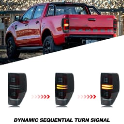 LED Tail Lights for Ford Ranger 2012-2021 T6 T7 RAPTOR Start-up Animation Sequential Turn Signal Rear Lamps Assembly