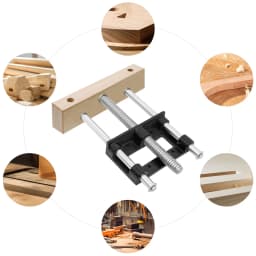 9-Inch Guide Bar Woodworking Wood Vise Front Pliers Vise Clip Drill Press DIY Assistant for Carving and Metalworking