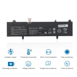 Oyomba Batteria per laptop B31N1707 compatibile con ASUS VivoBook S14 S410UQ S410UN S41OUN S4100V S4100VN S4200U X411UA X411UF