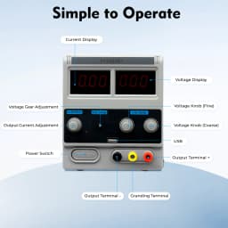 Adjustable DC Power Supply 0-15V 0.6-2A Precision Voltage & Current Stabilizer w/Knob Control For Electronics Repair Testing