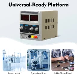 Adjustable DC Power Supply 0-15V 0.6-2A Precision Voltage & Current Stabilizer w/Knob Control For Electronics Repair Testing