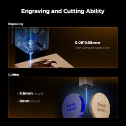 Creality Falcon A1 10W Laser Engraver Enclosed Cutter with Air Assist HD Camera Positioning Usable area 381mm*305mm EU