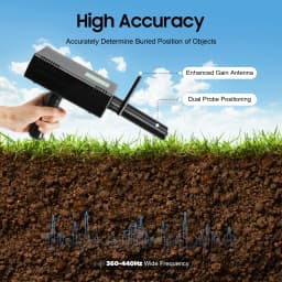 Diopter Optical Flipper, High Accuracy Metal Detection, Dual Probe Positioning Metal Detector for Detect Gold, Silver, Copper