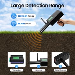 Diopter Optical Flipper, High Accuracy Metal Detection, Dual Probe Positioning Metal Detector for Detect Gold, Silver, Copper