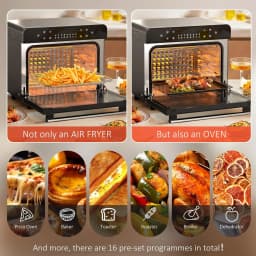 Karinear 36L Air Fryer Oven, 1800W Stainless Steel Airfryer Oven 10 in 1 Countertop,Double-layered Glass Door,Full Accessory Set