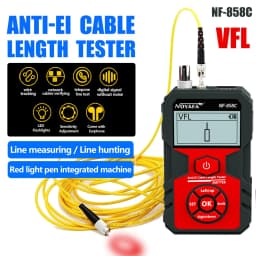 NOYAFA NF-858C Network Cable Tester Digital Cable Tracker with VFL Measure Cable Length Anti-Interference Cable Finder
