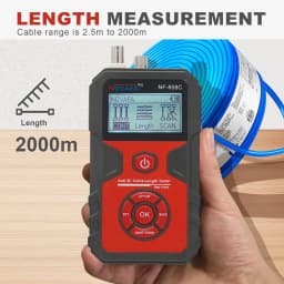 NOYAFA NF-858C Network Cable Tester Digital Cable Tracker with VFL Measure Cable Length Anti-Interference Cable Finder