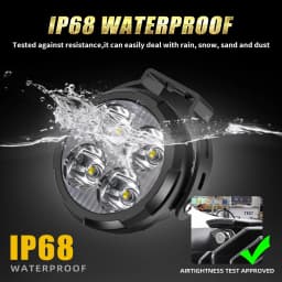 CO LIGHT 4inch Upgrade Motorcycle Strobe Led Work Light Fog light Auxiliary Lights With Wire Brighter 3500K 6000K for BMW 9-80V