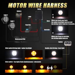 CO LIGHT 4inch Upgrade Motorcycle Strobe Led Work Light Fog light Auxiliary Lights With Wire Brighter 3500K 6000K for BMW 9-80V