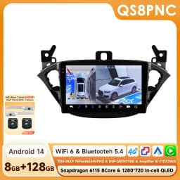 9" Hizpo 2Din Android14 Car Radio for Opel Adam Corsa E Snapdragon 6115 4G BT Auto CarPlay GPS Navigation DSP RDS SWC 360°CAM