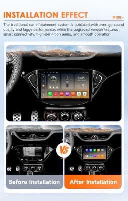 9" Hizpo 2Din Android14 Car Radio for Opel Adam Corsa E Snapdragon 6115 4G BT Auto CarPlay GPS Navigation DSP RDS SWC 360°CAM