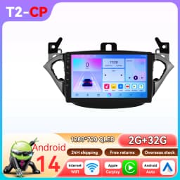 9" Hizpo 2Din Android14 Car Radio for Opel Adam Corsa E Snapdragon 6115 4G BT Auto CarPlay GPS Navigation DSP RDS SWC 360°CAM