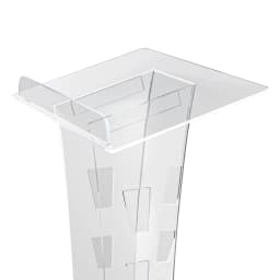 Lighted Clear Acrylic Podium| 43.3inch Freestanding Clear Church Office School Lecterns W/ Storage Shelf and Light