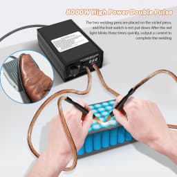 8000W portable mini spot welding machine kit DIY automatic machine 9600mA battery capacity adjustable spot welding tool