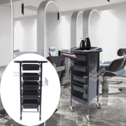 6 Levels Salon Hairdressing Trolley On Wheels With 5 Drawers 37.4*20.9*17.3inch