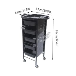 6 Levels Salon Hairdressing Trolley On Wheels With 5 Drawers 37.4*20.9*17.3inch