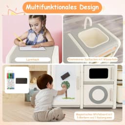 Children's Shelf with Boxes, Children's Room Shelf with 4 Cabinets, Bookcase for Children, Toy Shelf for Toy Storage (Dreamer)