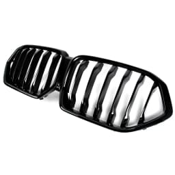 Replacement for BMW X6 G06 M60i LCI 2024-On Front Bumper Racing Grills Single Line Kidney Grille Glossy Black Auto Accessories