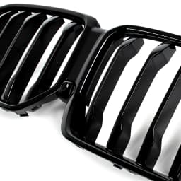 Replacement for BMW X6 G06 M60i LCI 2024-On Front Bumper Racing Grills Single Line Kidney Grille Glossy Black Auto Accessories