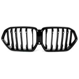 Replacement for BMW X6 G06 M60i LCI 2024-On Front Bumper Racing Grills Single Line Kidney Grille Glossy Black Auto Accessories