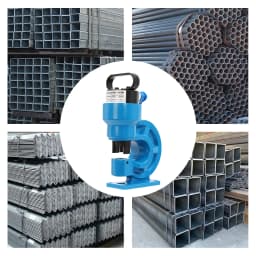 31Ton Hydraulic Punch Press 3.74" Throat Depth, Hydraulic Punching Tool Sets Industrial Hole Punch for 6mm Metal Plates