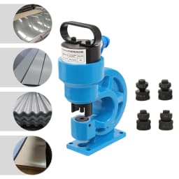 31Ton Hydraulic Punch Press 3.74" Throat Depth, Hydraulic Punching Tool Sets Industrial Hole Punch for 6mm Metal Plates