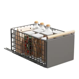 Pull Out Cabinet Organizer Foldable Slide Out Pantry Shelves Drawer Storage Sliding Mesh Cabinet Basket for Kitchen Bathroom