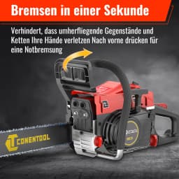 20in 58cc Petrol Chainsaw, 2.55KW 11500PRM Powerful Gasoline 2 Stroke Engine Gas Powered Chainsaws with 550ML Capacity Fuel Tank