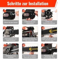 20in 58cc Petrol Chainsaw, 2.55KW 11500PRM Powerful Gasoline 2 Stroke Engine Gas Powered Chainsaws with 550ML Capacity Fuel Tank