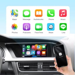 AUTOABC Wireless Carplay Android Auto For SMEG Citroen C4 C5 DS3 DS4 0S5 &Peugeot 208 308 508 3008 Support Reverse Camera