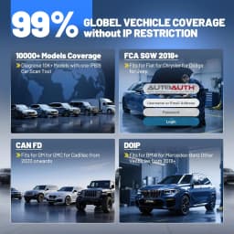XTOOL IP819 Car Diagnostic Tools ECU Coding OBD2 Scanner VAG Guided Bidirectional Scanner 39+ Resets CAN FD DOIP FCA Protocols