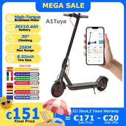 JUICEASE A1Tuya Electric Scooter Powerful Motor 36V 10.4Ah 35KM Long Range 8.5 Inch Foldable Smart APP Adult Commuter Portable Electric Scooter EScooter