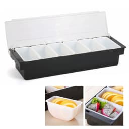 6 Grid X 200ML Spice Box Side Containers Ingredient Containers Stainless Steel Fruit Box Storage 6 Inserts Ingredient Box