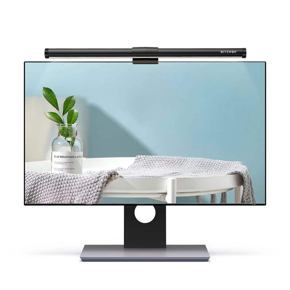 BW-CML2 Air Monitor Light Bar 300-1000Lux Eye Protection Touch Control USB Screen Display Hanging Lightbar for Computer