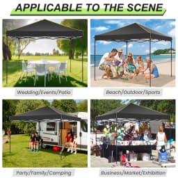 3x3m Folding Gazebo Waterproof Gazebo Party Tent With 4 Side Wall Pop Up Garden Awning Anti-UV For Outdoor Garden Courtyard Tent