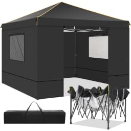 3x3m Folding Gazebo Waterproof Gazebo Party Tent With 4 Side Wall Pop Up Garden Awning Anti-UV For Outdoor Garden Courtyard Tent