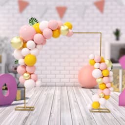 Elegant Gold Iron Wedding Arch Rack, 78.74*82.87 Inch, Sturdy Construction, Perfect for Wedding Decorations, Birthday and Event