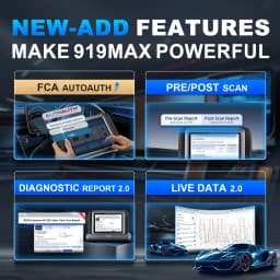 XTOOL IP919 MAX ECU Programmer J2534 Programming Car Diagnostic Tools 51 Resets Automotive Scanner Intelligent Topology FCA DOIP