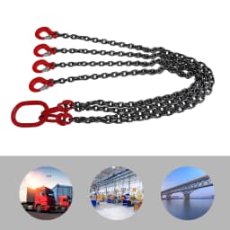 4 Strand Hanging, T8 Wear-Resistant Crane Chain Stop Chain, 1.5 m Chain Hanging, 5T G80 Alloy Steel, for Harbours, Construction