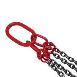 4 Strand Hanging, T8 Wear-Resistant Crane Chain Stop Chain, 1.5 m Chain Hanging, 5T G80 Alloy Steel, for Harbours, Construction
