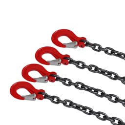 4 Strand Hanging, T8 Wear-Resistant Crane Chain Stop Chain, 1.5 m Chain Hanging, 5T G80 Alloy Steel, for Harbours, Construction