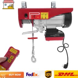 400kg Electric Hoist Lifting Crane Wireless Remote Control Cable Hoist Winch with Double Rope