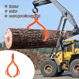 2 Serrated Claw Hook Heavy Duty Log Lifting Pliers Grapple Timber Claw for Lifting Dragging Prying Logs