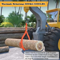 2 Serrated Claw Hook Heavy Duty Log Lifting Pliers Grapple Timber Claw for Lifting Dragging Prying Logs