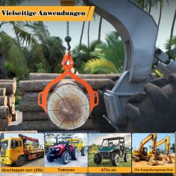 2 Serrated Claw Hook Heavy Duty Log Lifting Pliers Grapple Timber Claw for Lifting Dragging Prying Logs