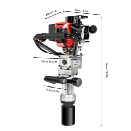 32cc Gas Powered T-Post Driver 2 Stroke Pole Pounder Pile Driver Hammer Portable Good Heat Dissipation For Gardening, Road Fence