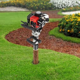 32cc Gas Powered T-Post Driver 2 Stroke Pole Pounder Pile Driver Hammer Portable Good Heat Dissipation For Gardening, Road Fence
