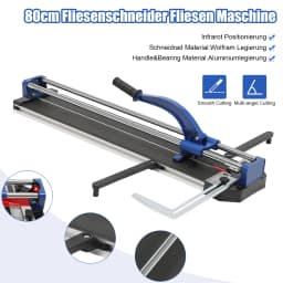 Manual Tile Cutter 800 Mm Damp Carriage Cut Manual Carriage Cut Maximum Cutting Thickness 15 Mm for Tiling and Renovation